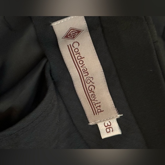 Men’s Dress Pant Corsican & Grey pleated pants. 100% Virgin Wool. Soft & sleek. - Picture 2 of 6